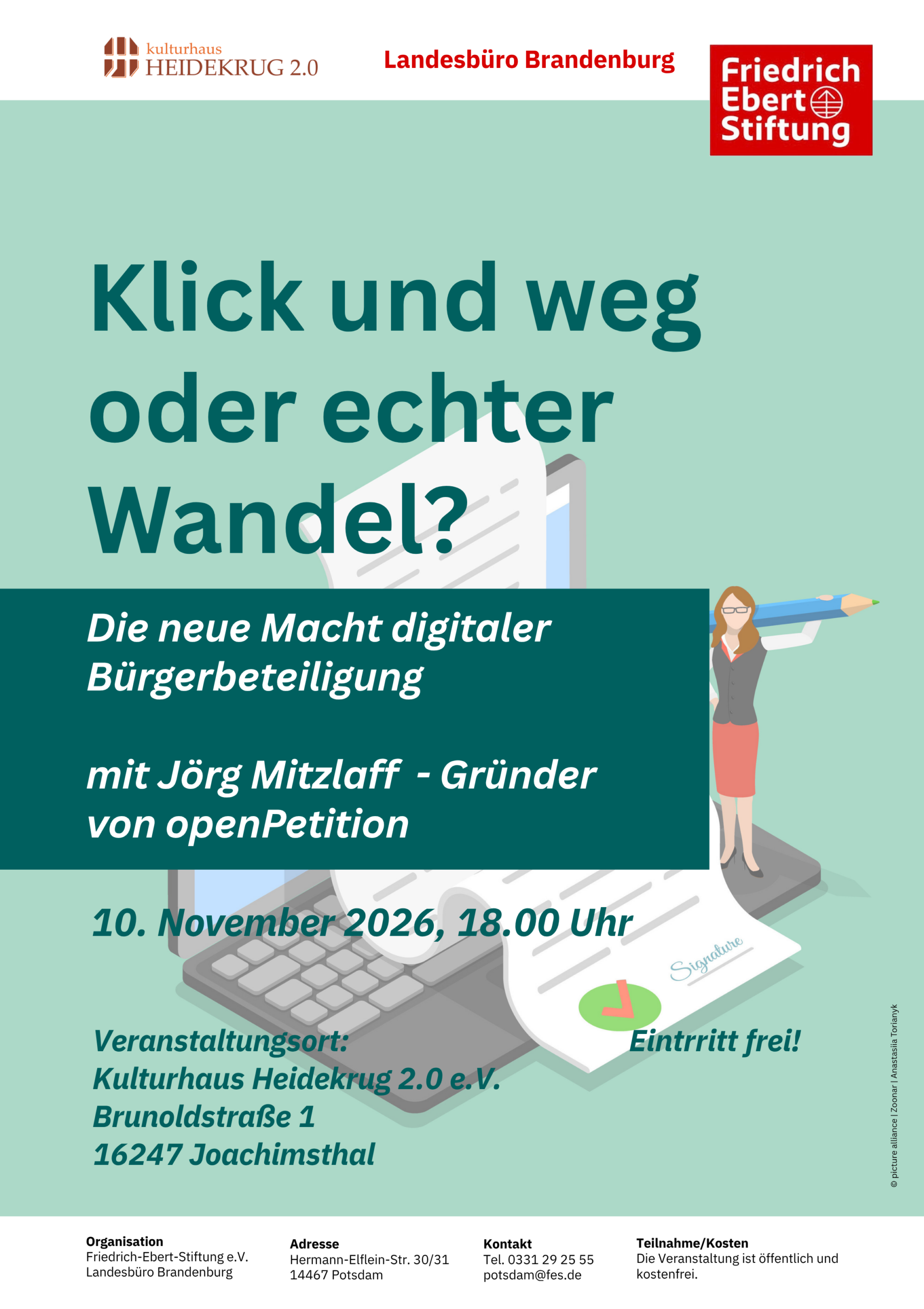 Diskussionsrunde zum Thema Bürgerbeteiligung - eine Veranstaltung der Friedrich-Ebert-Stiftung